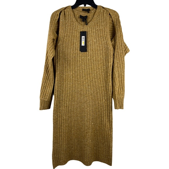 DONNA KARAN Sequin Yarn Crew Neck Long Sleeve 2 Piece Jacket Dress | M - Picture 1 of 6